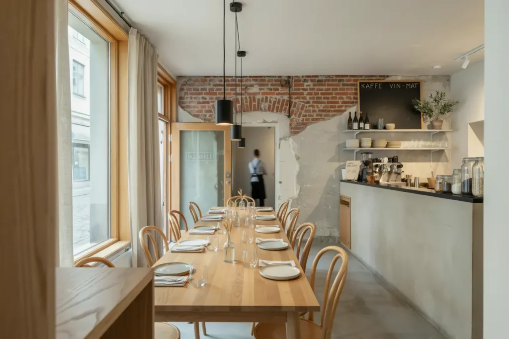 renovering och ombyggnad av butikslokal till restaurang i guldheden johanneberg